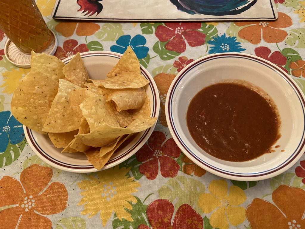 El Torero tortilla chips and salsa