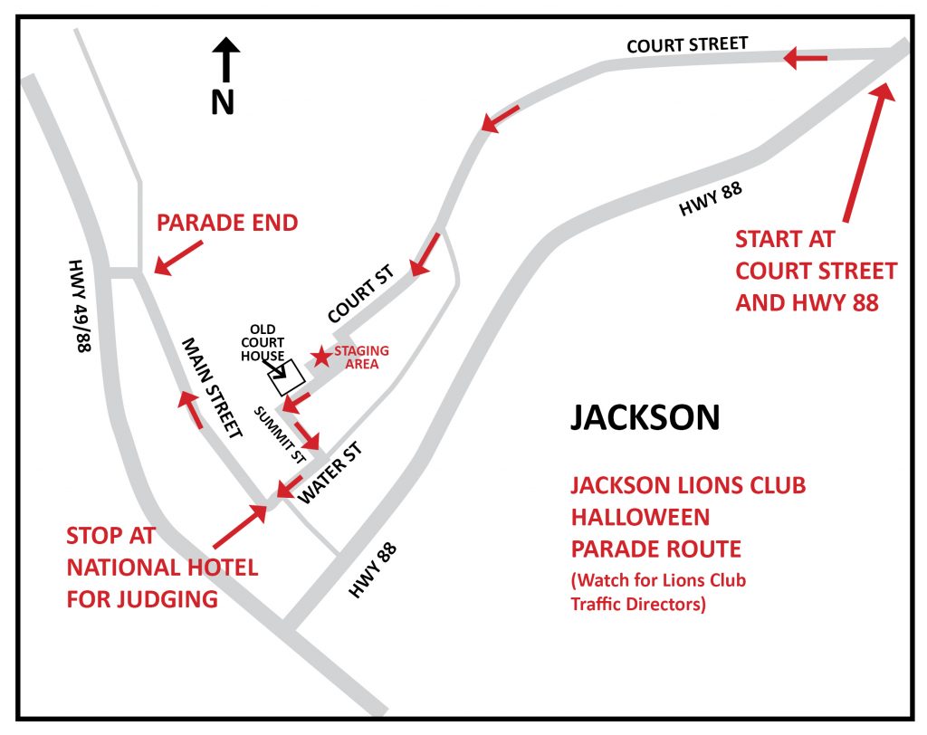 Jackson Halloween Parade Map