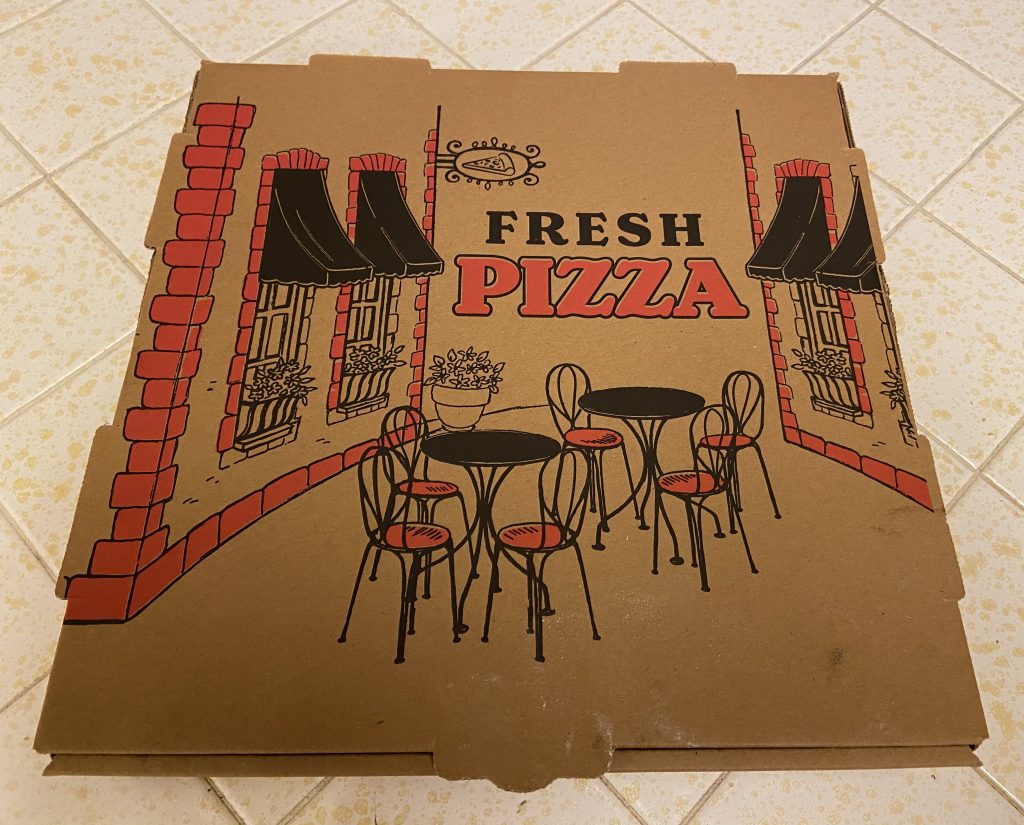 The Villa Privata pizza box