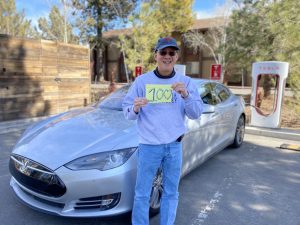 Bruce Mah and his Tesla
