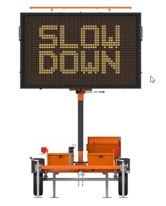 Caltrans Slow Down electronic sign