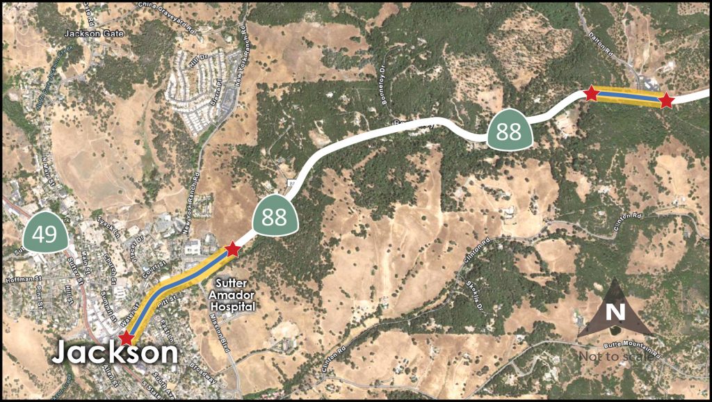 Jackson Highway 88 construction map