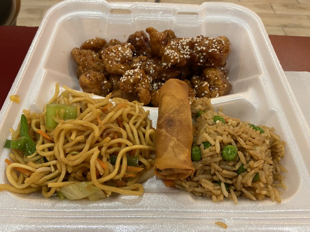 Pacific Grill Sesame Chicken Combo Platter