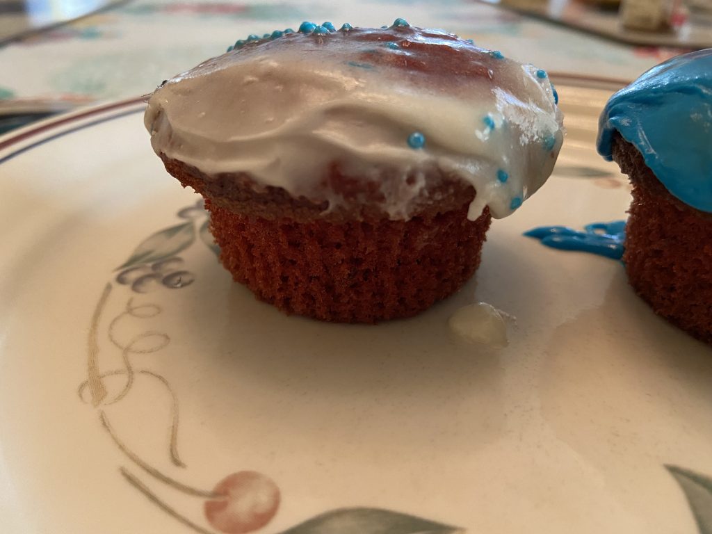 Mckayz Dessertz red velvet cupcake with cream cheese frosting